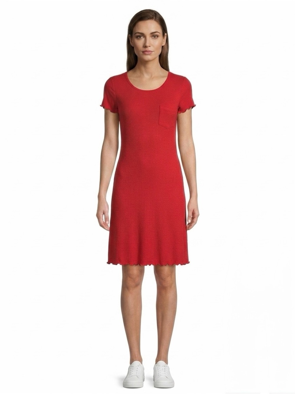 [Mossimo] Bold Red Ribbed Knit Dress
